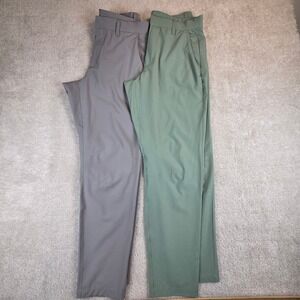 Fabletics Mens Only-Way Pant Lot (2) Size 32x30 Gray Sage Commuter Lightweight
